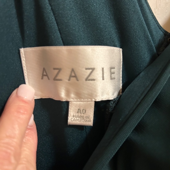 LIKE NEW! Women's Azazie Emerald Green Full Length Dress - 0 - Picture 10 of 10